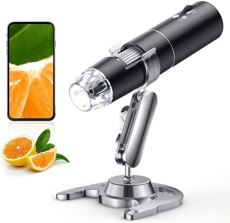 Skybasic Wireless Digital Microscope, Skybasic 50X-1000X Magnification WiFi Portable Handheld Microscopes with Adjustable Stand HD USB Microscope Camera Compatible with iPhone Android iPad Windows Mac Computer - Image 1